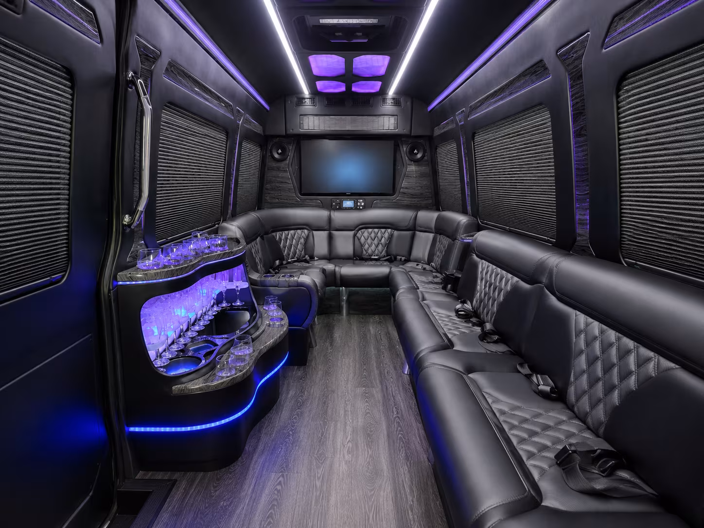 berkeley 30 passenger party bus interior