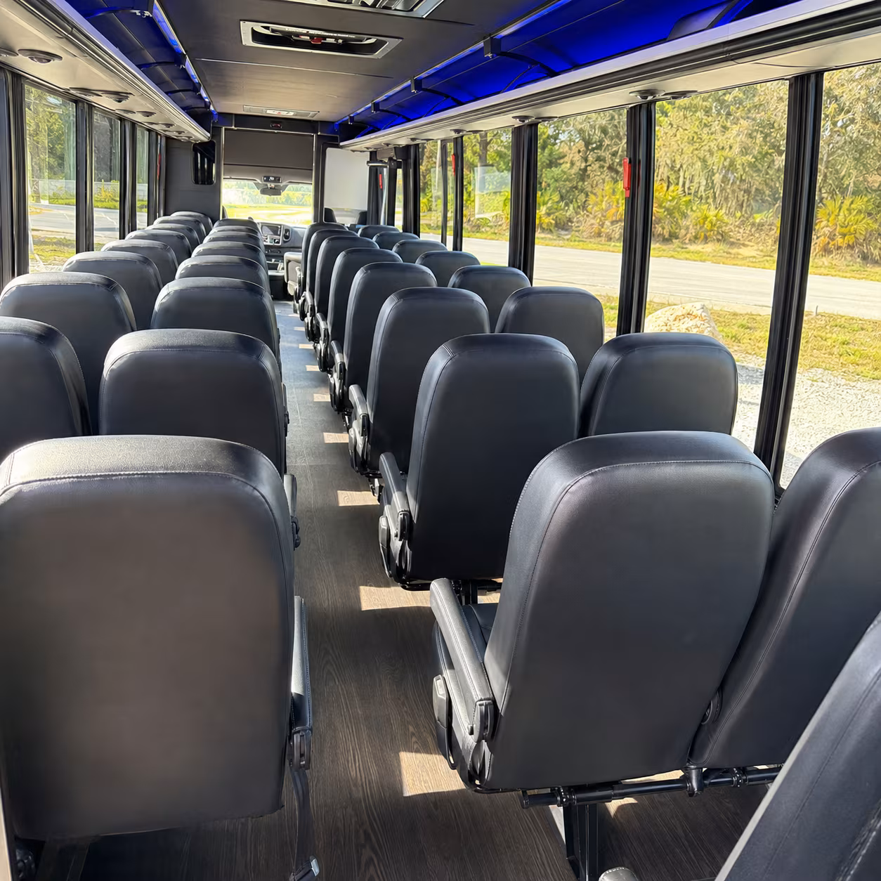 berkeley 35 passenger minibus interior